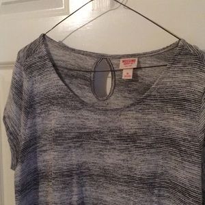 Mossimo Grey Striped T-Shirt Dress